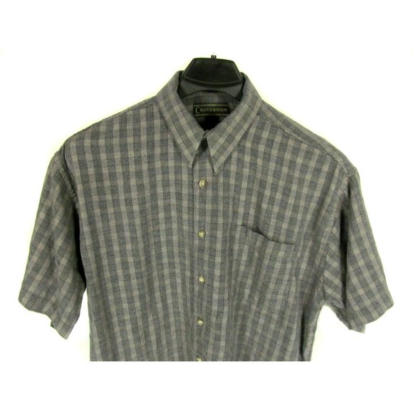 Croft & Barrow Men's Shirt Large Short Sleeves - Picture 2 of 4
